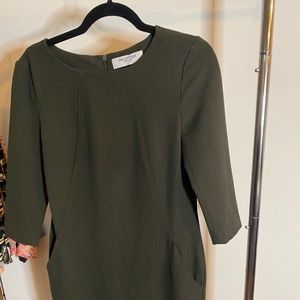 MM La Fleur Olive Etsuko Sheath Dress - Size 4